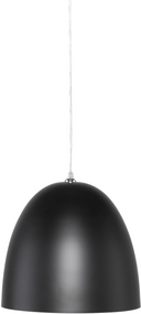 Dome Pendant Light (Small - Black with White Fixture)