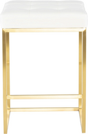 Chi Counter Stool (White with Gold Frame)