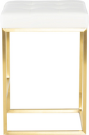 Chi Counter Stool (White with Gold Frame)