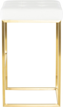 Chi Bar Stool (White with Gold Frame)