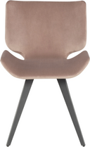 Astra Dining Chair (Blush with Titanium Legs)