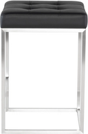 Chi Counter Stool (Black with Silver Frame)
