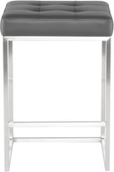 Chi Counter Stool (Grey with Silver Frame)