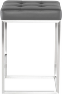 Chi Counter Stool (Grey with Silver Frame)
