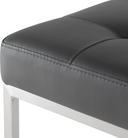 Chi Counter Stool (Grey with Silver Frame)