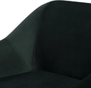 Charlize Occasional Chair (Emerald Green with Walnut Legs)