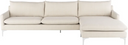 Anders Sectional Sofa (Sand with Silver Legs)