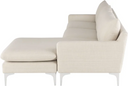 Anders Sectional Sofa (Sand with Silver Legs)
