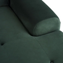 Colyn Sectional Sofa (Emerald Green with Gold Legs)