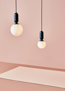 Carina Mini Pendant Light (Black with White Shade)