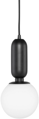 Carina Mini Pendant Light (Black with White Shade)