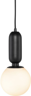 Carina Mini Pendant Light (Black with White Shade)