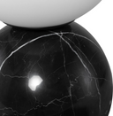Kiki Table Light Table Lighting (Noir Marble & White Glass Shade)