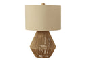 Table Lamp - Brown Rope with Beige Shade