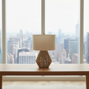 Table Lamp - Brown Rope with Beige Shade