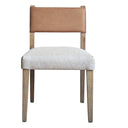 Chaise de salle à manger FERRA en tissu rembourré neutre – Confort élégant pour tous les espaces