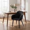 ALGORA Black Leather Sofa