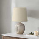 Table Lamp - Beige Resin Base and Beige Shade