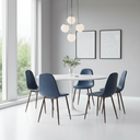 MILAN – Blue Leather Dining Chair