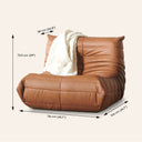 TOGO Brown Vegan Leather Lounge Chair Module