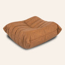TOGO Brown Leather Ottoman Module – Stylish and Functional Seating Accent