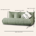 Module en tissu TOGO (3 places, vert) – Canapé sectionnel