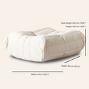 Module ottoman en tissu TOGO - Siège repose-pieds modulaire moderne beige