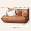 Canapé modulable 2 places en cuir TOGO - Marron