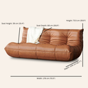 Module cuir TOGO (3 places, MARRON) – Canapé en cuir véritable