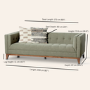 LANDON Green Fabric Sofa