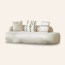 Canapé 3 places en tissu crème MAGNUS