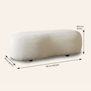Repose-pieds ottoman MAGNUS (crème) – Design moderne, revêtement souple