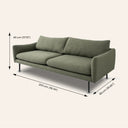 Canapé 3 places en tissu MAPLETON - Vert | Confort moderne et design élégant