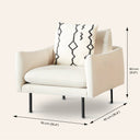 Chaise en tissu MAPLETON (BEIGE) – Un siège élégant et confortable pour votre maison