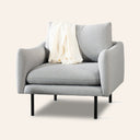 Chaise en tissu MAPLETON (GRIS) – Siège rembourré élégant et confortable