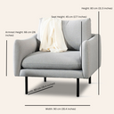 Chaise en tissu MAPLETON (GRIS) – Siège rembourré élégant et confortable