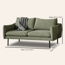Canapé en tissu MAPLETON (VERT) – Canapé en cuir élégant et confortable