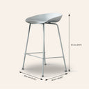 Tabouret de bar MARIO en plastique 65 cm – Gris – Sièges pour îlot de cuisine moderne