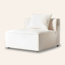Module de chaise sans accoudoirs MASON - Sièges de salon modulaires modernes blancs