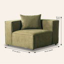 Module d'angle vert MASON – Solution d'assise élégante et durable