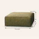 MASON Green Fabric Ottoman – Stylish and Versatile Seating or Footrest