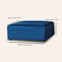 MASON Velvet Blue Ottoman – Luxurious and Versatile Accent Piece