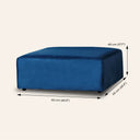 MASON Velvet Blue Ottoman – Luxurious and Versatile Accent Piece