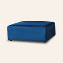 MASON Velvet Blue Ottoman – Luxurious and Versatile Accent Piece
