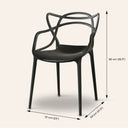 MASTER Chair - Modern Designer Style - Black - Durable & Stackable
