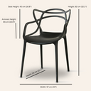 MASTER Chair - Modern Designer Style - Black - Durable & Stackable