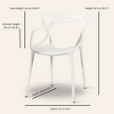 MASTER Modern Designer Chair - White | Stylish Dining or Accent Seat