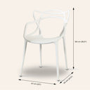 Chaise design moderne MASTER - Blanche | Siège de salle à manger ou d'appoint élégant