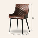 MATEO Brown Leather Chair