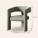 Fauteuil d'appoint en tissu MEZE – Fauteuil rembourré vert pour salon